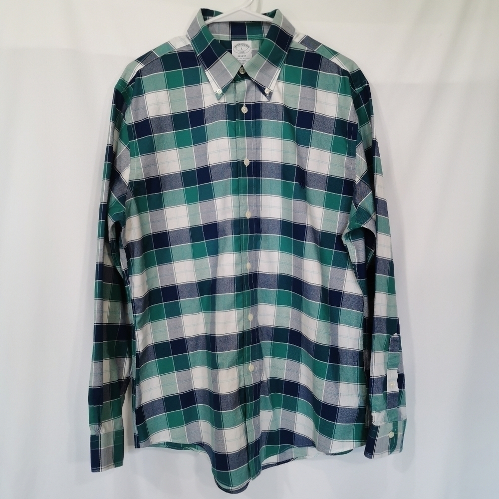 Like New!  Brooks Brothers Long Sleeve Plaid Button Down Shirt - Sz M
